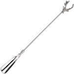 17269 polished metal stag head shoe horn