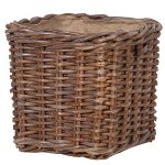 Large Sturdy Lined Basket Brown