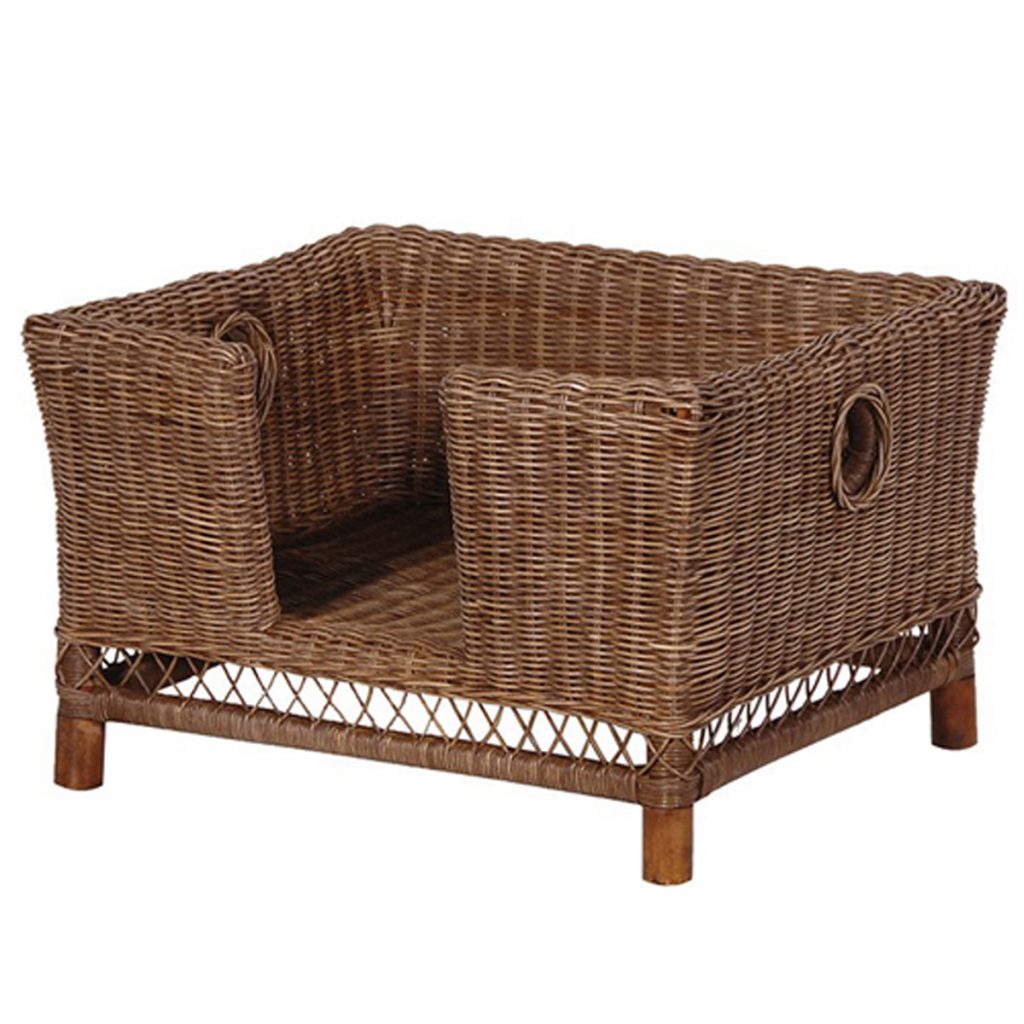 wicker dog bed