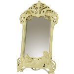 TBM090-CR-29-51 cream ornate art nouveau style mirror