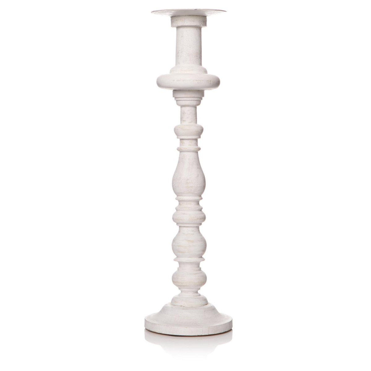 tall white candle holders