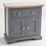 Sturdy-Grey-Wooden-Oak-Brushed-Nickel-Handle-Drawer-Petite-Cabinet-Sideboard-c