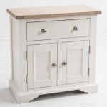 Sturdy-White-Wooden-Oak-Brushed-Nickel-Handle-Drawer-Petite-Cabinet-Sideboard-b