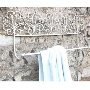YF1008-3 Antique Cream Scroll Wall Towel Rail