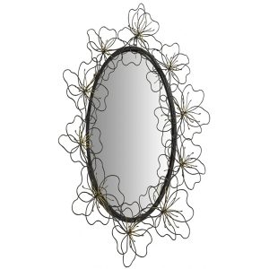 MNX271_Black-Bronze-Flowers-Oval-Mirror