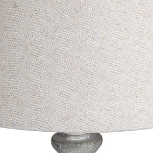 16291-b Antique Grey Linen Shade Table Lamp