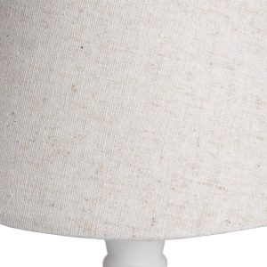 16293- b White Classic Wooden Table Lamp