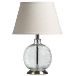 18825 Contemporary Glass Metal Table Lamp