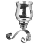 19123 Large Silver Lustre Glass Candle Holder