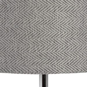 17595-b Slim Grey Glass Metal Table Lamp