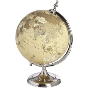17548 b Decorative Beige Cream Globe Ornament