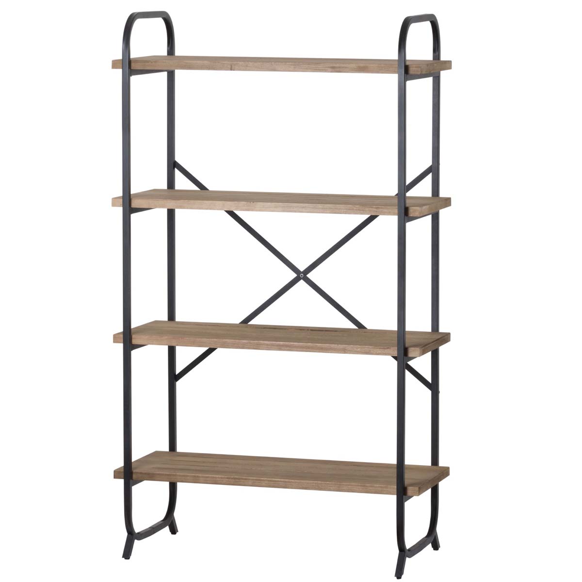 Industrial Style Wooden Metal Shelf, Wood And Metal Shelving Unit