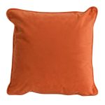 19344 b Orange Velvet Square Cushion with Inner