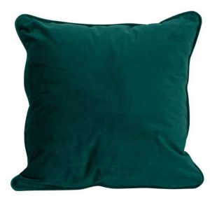 19347 Dark Green Velvet Cushion with Inner
