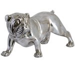 19655 Antique Silver British Bull Dog Ornament