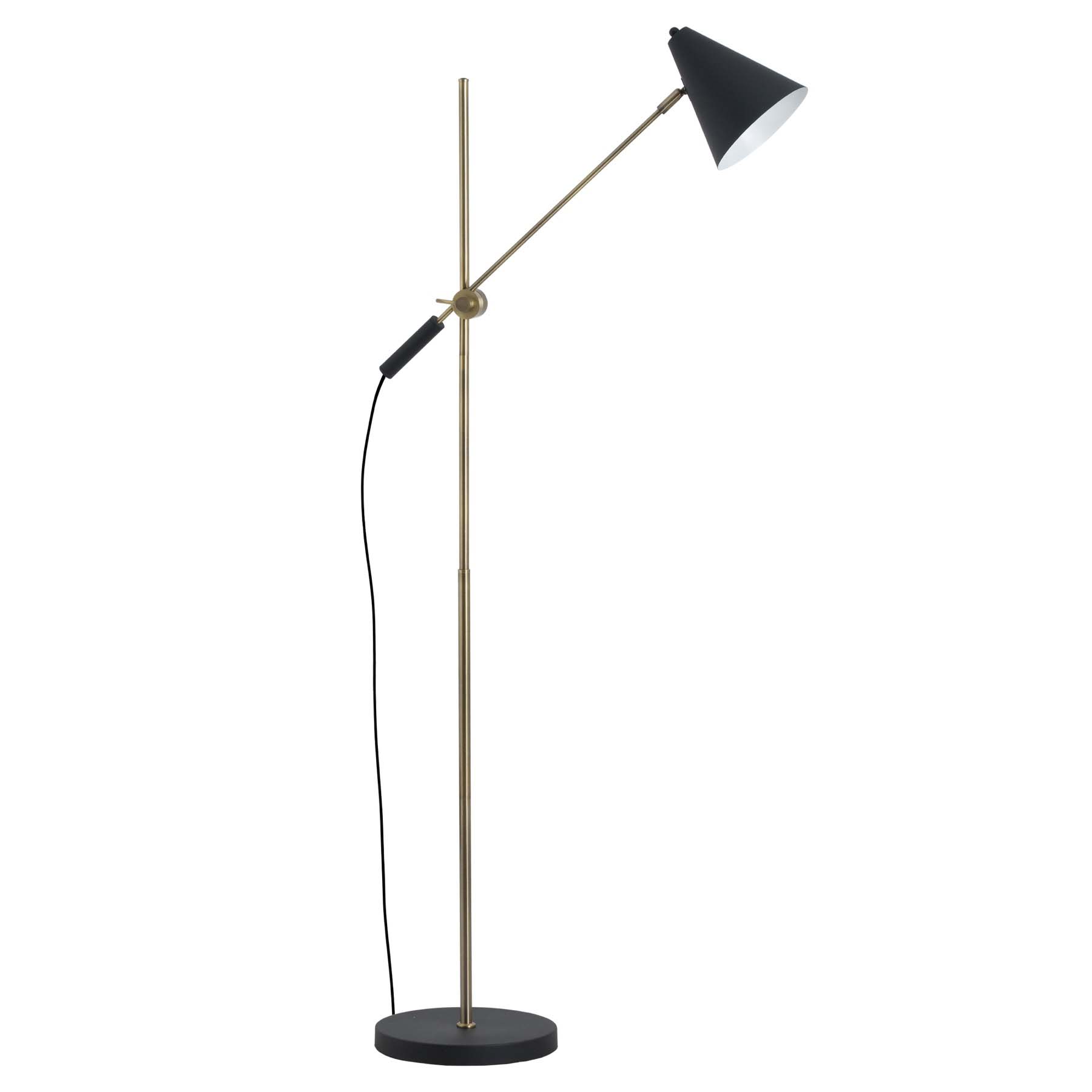 Black Brass Floor Lamp Fizzy Fox Ripley, Modern Black Floor Lamp Uk