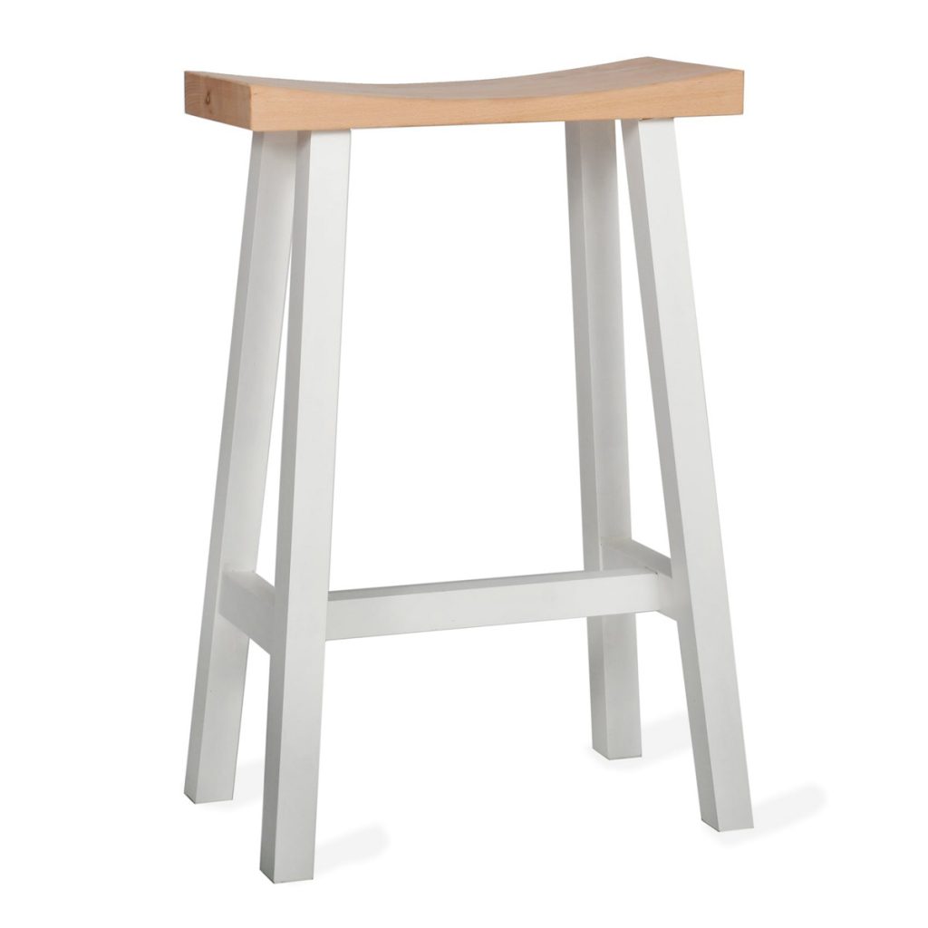 Contemporary White Breakfast Bar Stool Fizzy Fox Ripley