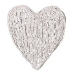 LWH007 Extra Large White Willow Wall Heart