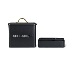 SSCN01_a Contemporary Grey Shoe Shine Storage Box