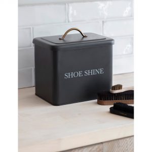 SSCN01_c Contemporary Grey Shoe Shine Storage Box