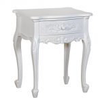 js2092-aw Antique Style Ornate White Bedside Table
