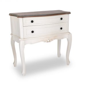 tfg012-aw_01 Antique White Ornate 3 Drawers Chest