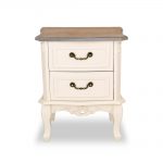 tfg114-aw-wd_2 Antique White 2 Drawer Bedside Table