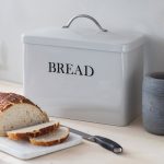 BBCH02_a Vintage Style White Grey Bread Bin