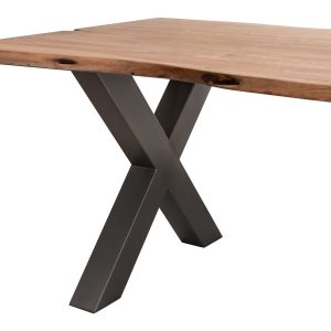 19743-b Contemporary Rustic Wooden Grey Dining Table
