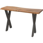 19746 Contemporary Wooden Grey Console Table
