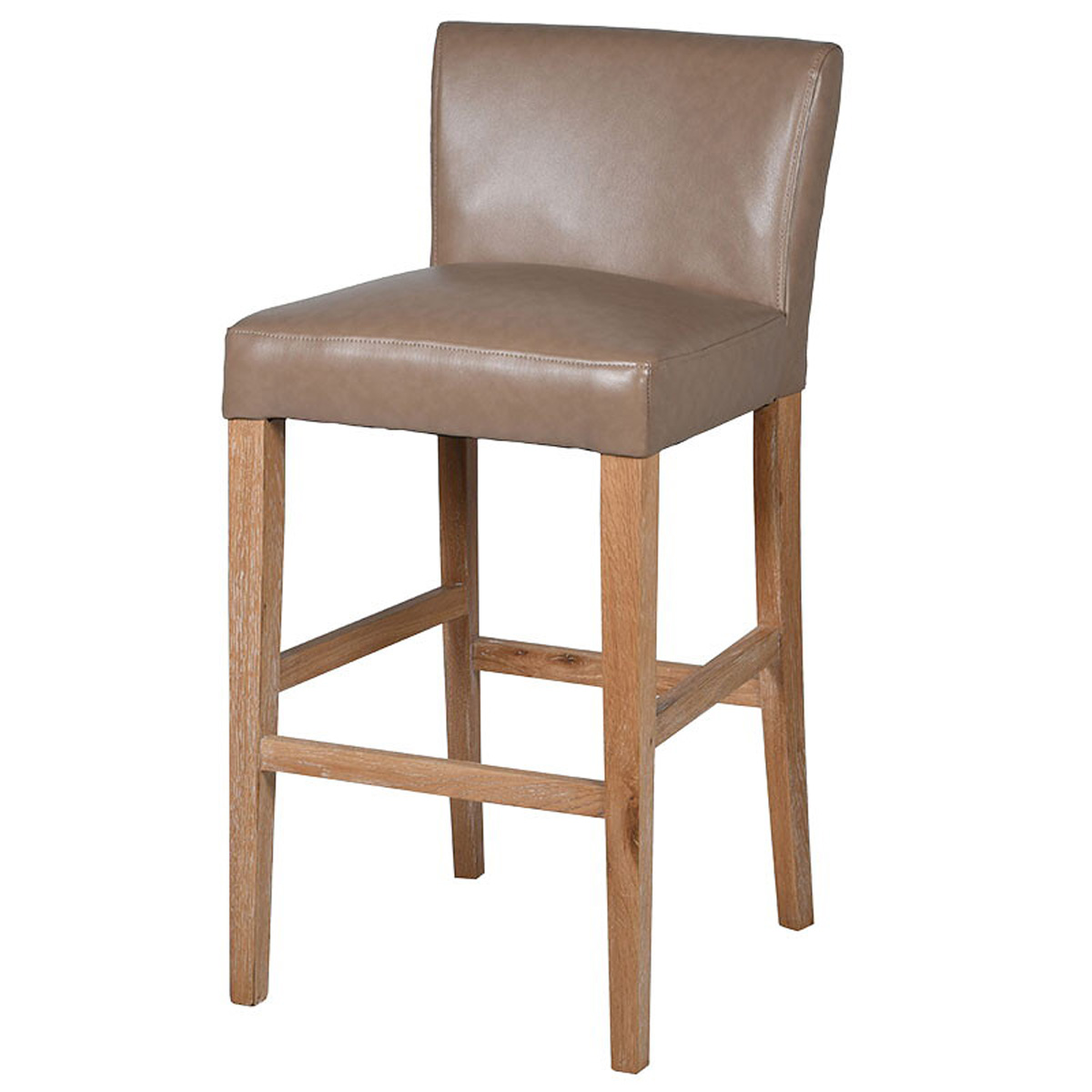Sy Taupe Leather Effect Bar Stool, Leather Effect Bar Stools