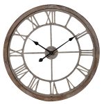 LCK490 Antique Style Cut Out Brown Wall Clock