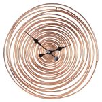 MWM140 Contemporary Style Copper Swirl Wall Clock