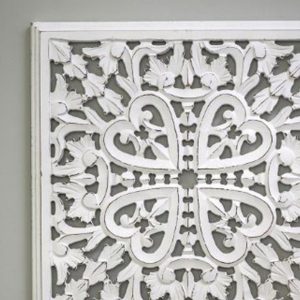 18SS105 a White Sml Edge Carved Panel