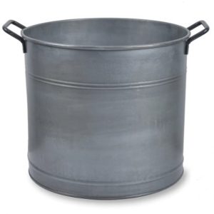 BUGA05 Large Grey Planter Log Bucket