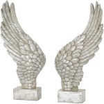 Pair of Large Silver Angel Wings