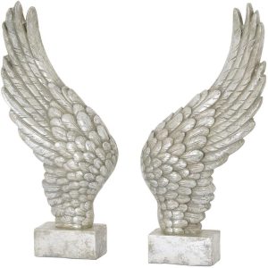 Pair of Large Silver Angel Wings