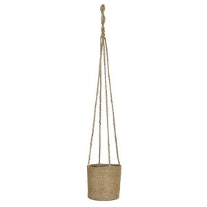 HPJU01 a Woven Jute Hanging House Plant Pot