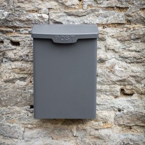 PBCO08 Charcoal Grey Steel Wall Post Box 1
