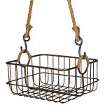 3718 Rope Hanging Metal Wire Basket