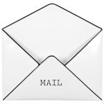3913 Grey Black Envelope Letter Holder
