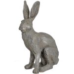 Large Metallic Hare Rabbit Statue