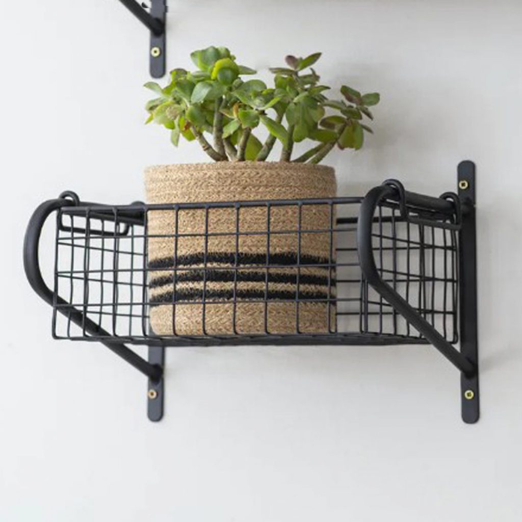 Black Wire Small Size Basket Wall Shelf Fizzy Fox Ripley