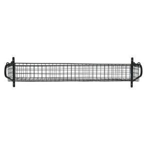 HBBL03 Large Black Wire Basket Shelf a