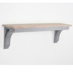 1457 Rustic Grey Natural Wooden Shelf