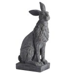 19842-Large-Natural-Grey-Sitting-Hare-Statue