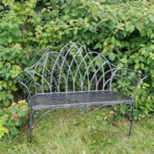 4141 Edwardian Style Grey Garden Bench