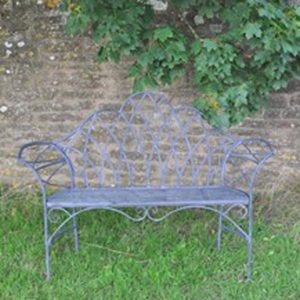 4141b Edwardian Style Grey Garden Bench