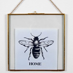4694 Home Bee Black White Framed Print