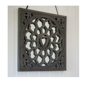 17AW105 a Decorative Grey Heart Wall Mirror